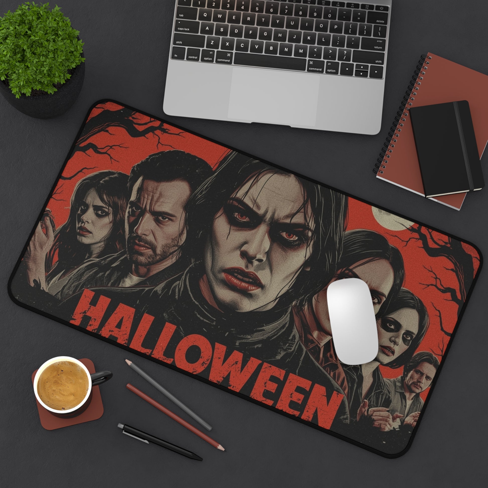 Halloween-Themed Desk Mat for Spooky Workspace Decor