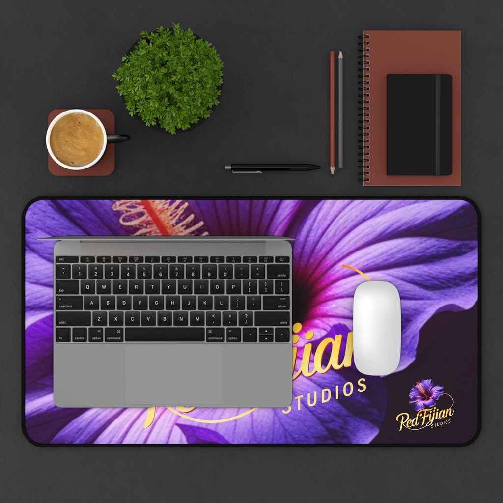 Hibiscus Desk Mat — Red Fijian Studios Floral Mouse Pad
