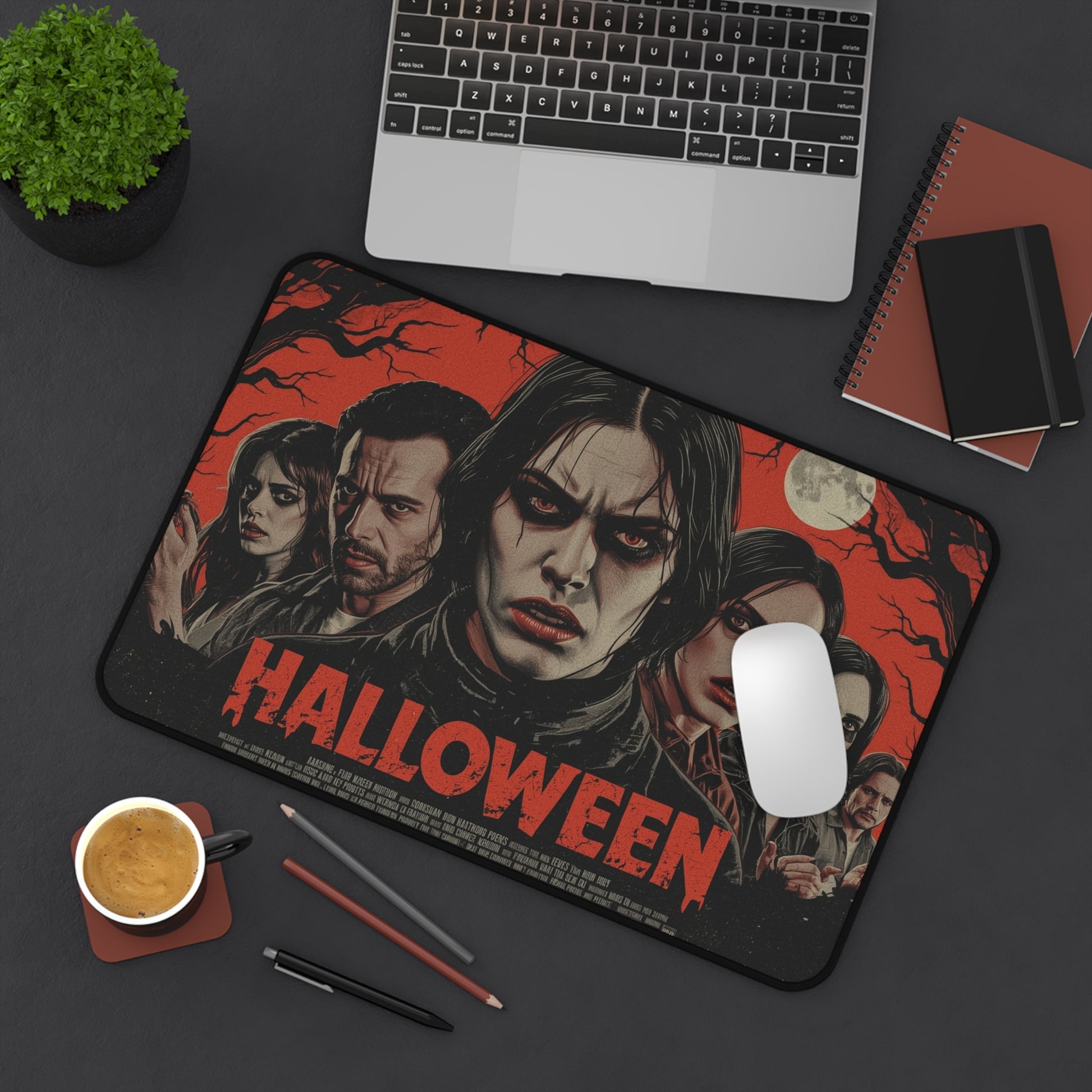 Halloween-Themed Desk Mat for Spooky Workspace Decor