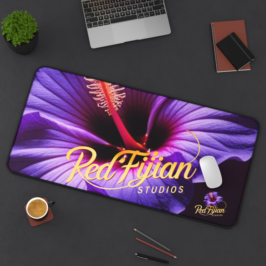 Hibiscus Desk Mat — Red Fijian Studios Floral Mouse Pad
