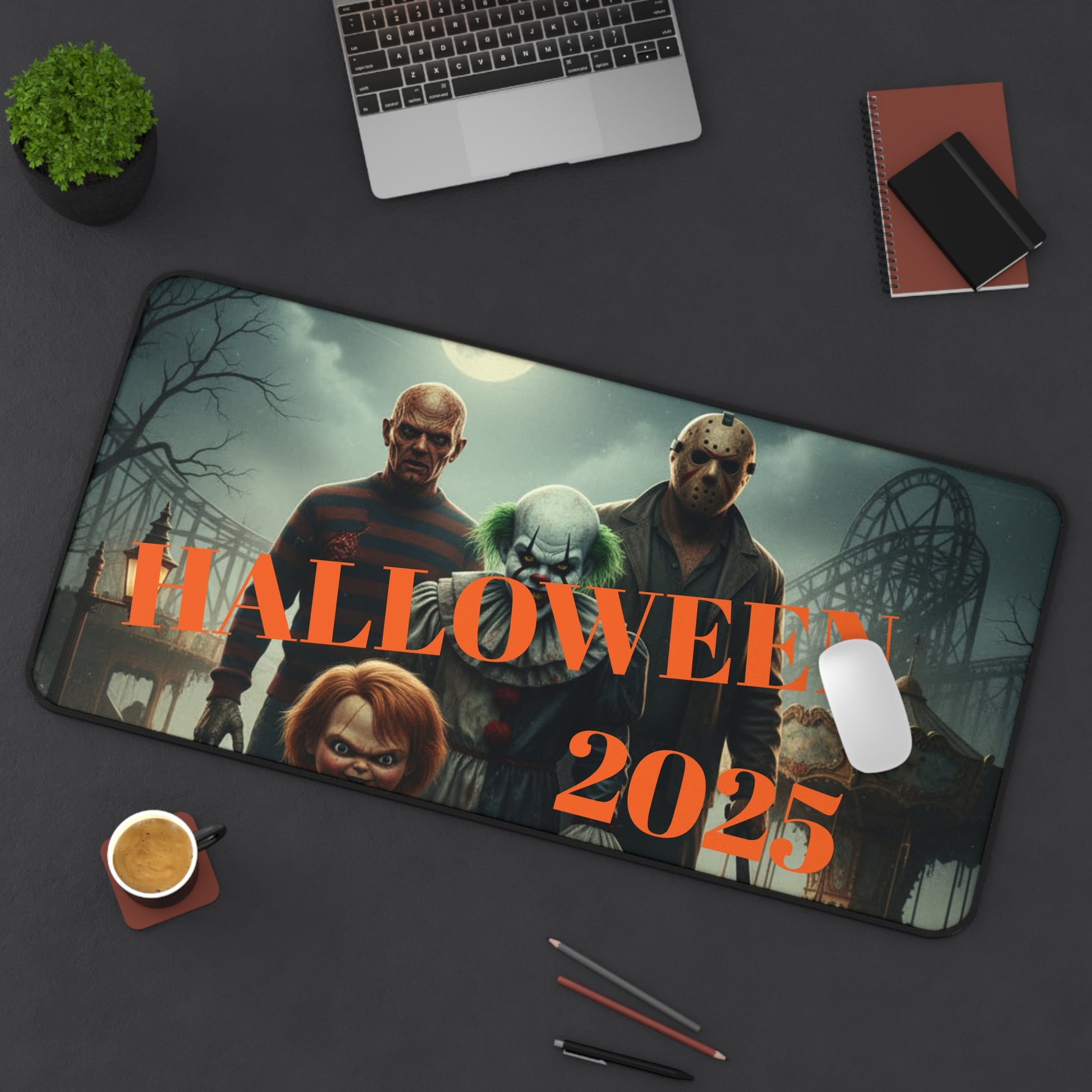 Halloween 2025 Themed Desk Mat - Spooky Decor for Fans