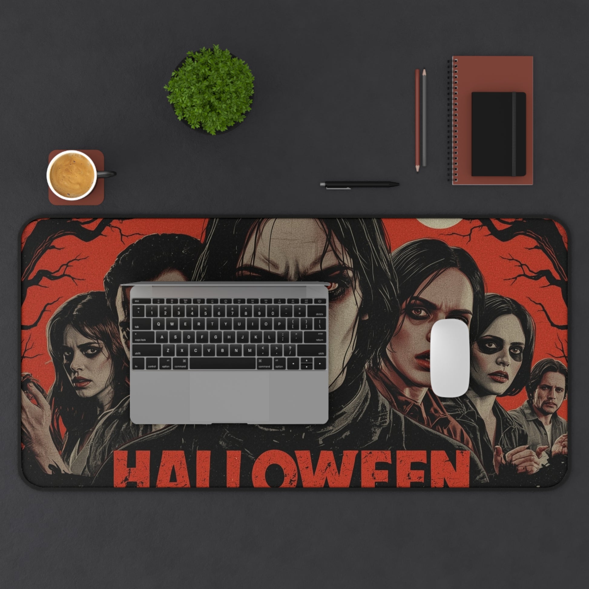 Halloween-Themed Desk Mat for Spooky Workspace Decor