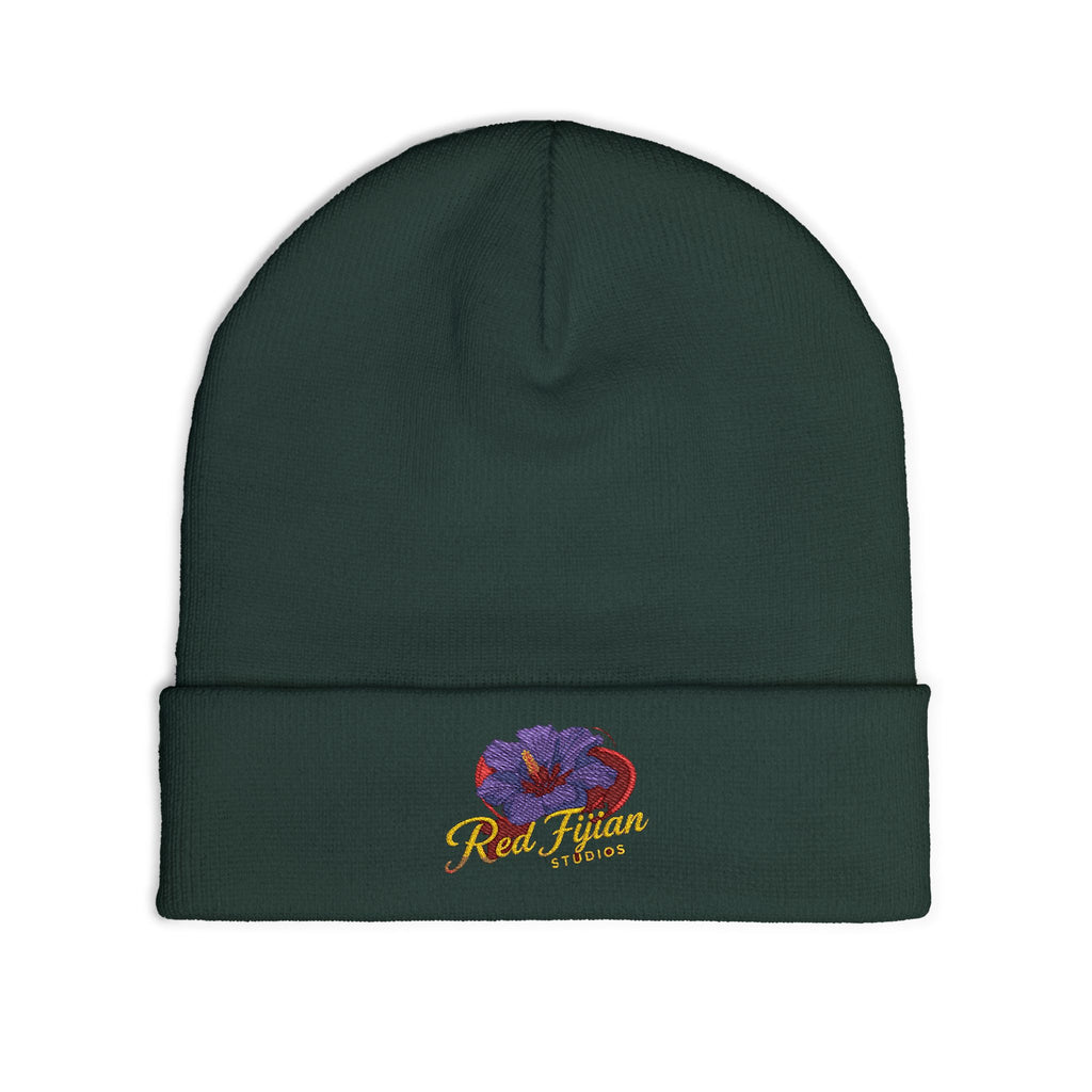 Embroidered Floral Knit Beanie for Stylish Warmth