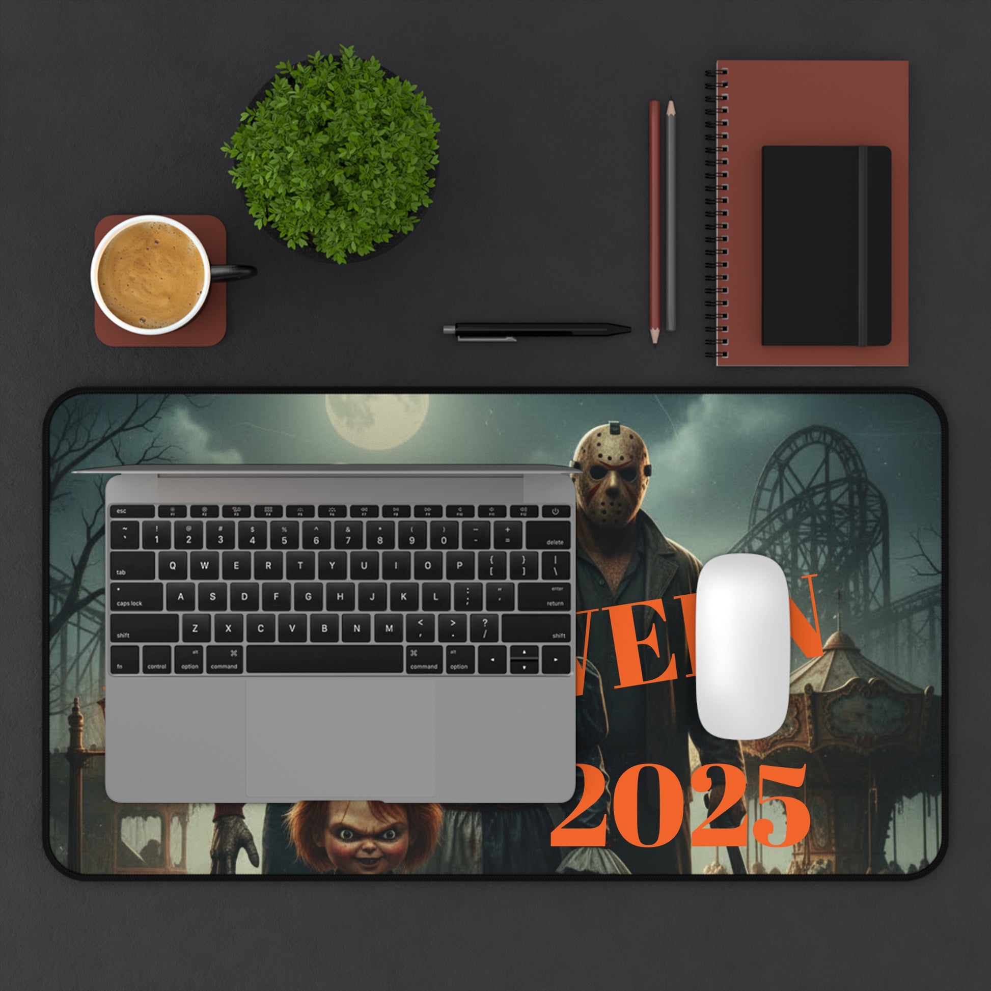 Halloween 2025 Themed Desk Mat - Spooky Decor for Fans