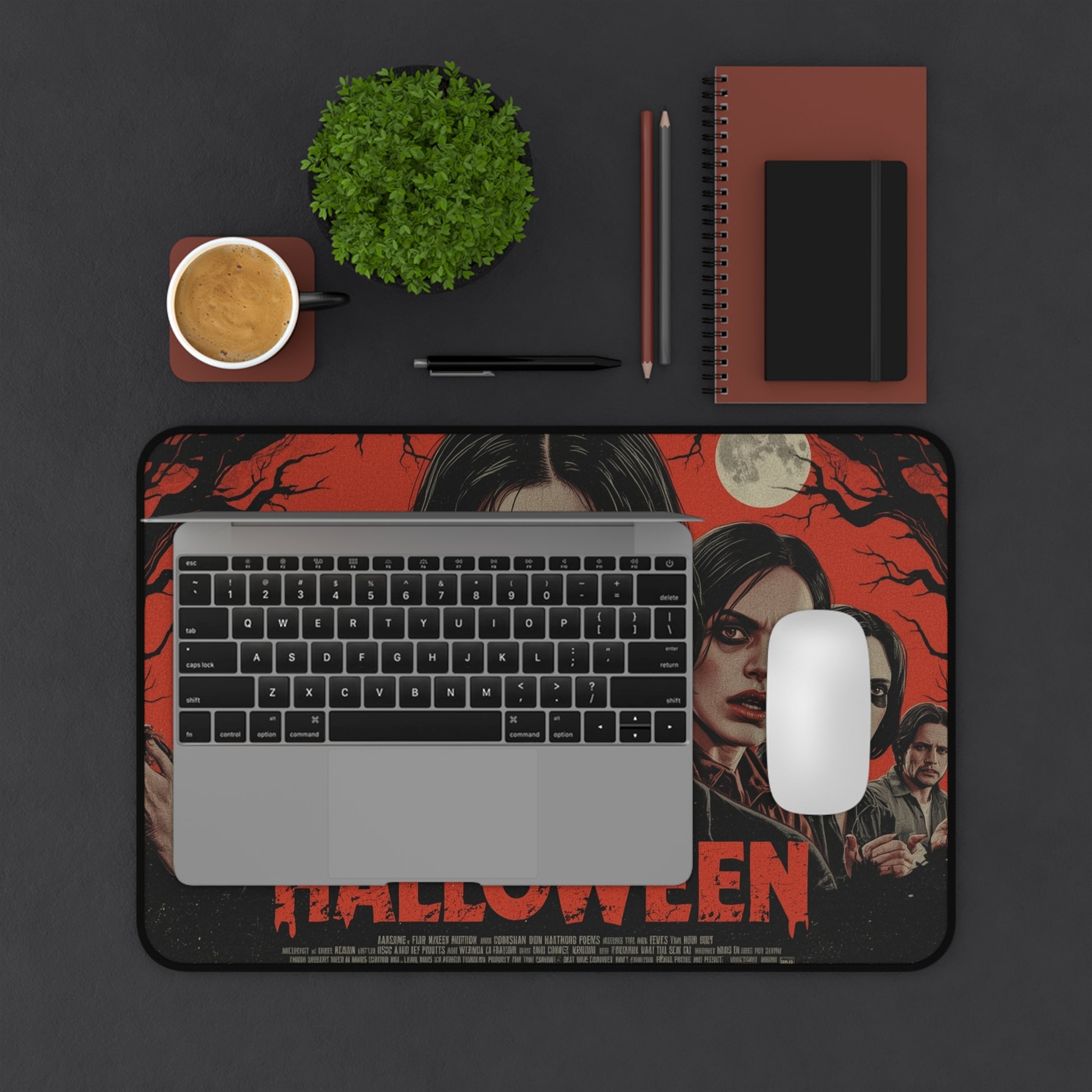 Halloween-Themed Desk Mat for Spooky Workspace Decor
