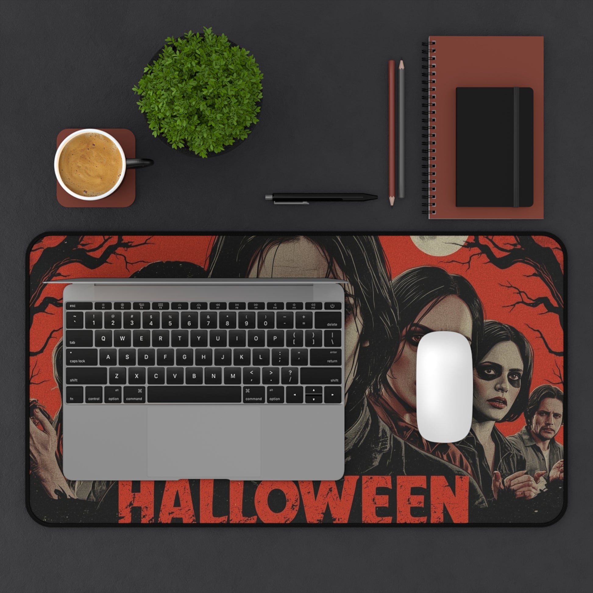 Halloween-Themed Desk Mat for Spooky Workspace Decor
