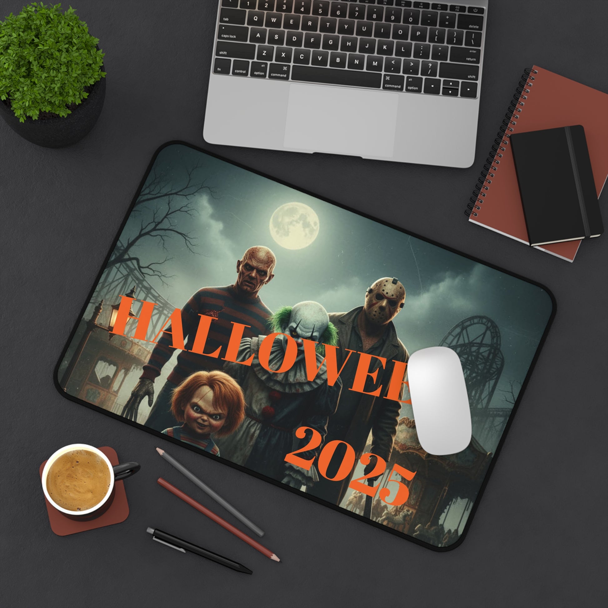 Halloween 2025 Themed Desk Mat - Spooky Decor for Fans