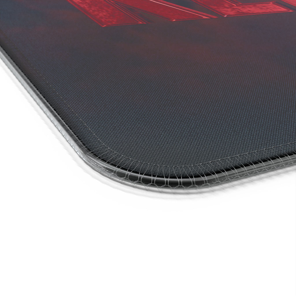 LED Gaming Mouse Pad with Wireless Charging, Gaming Accessories, Tech Gifts, Desk Decor, Gamer Gear, Red Fijian Studios Design