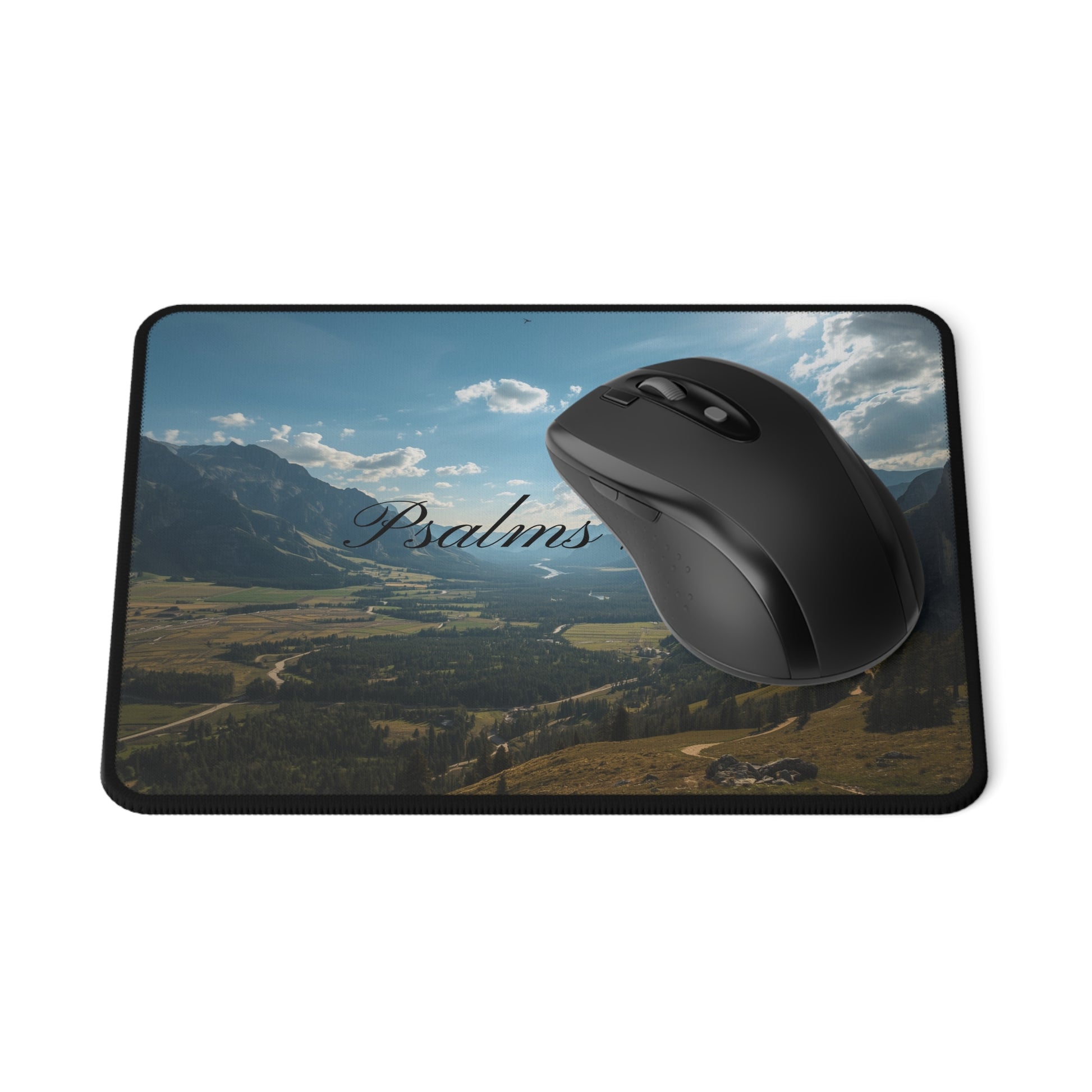 Psalms 91 Scenic Mouse Pad — Inspirational Non-Slip Gaming Mousepad