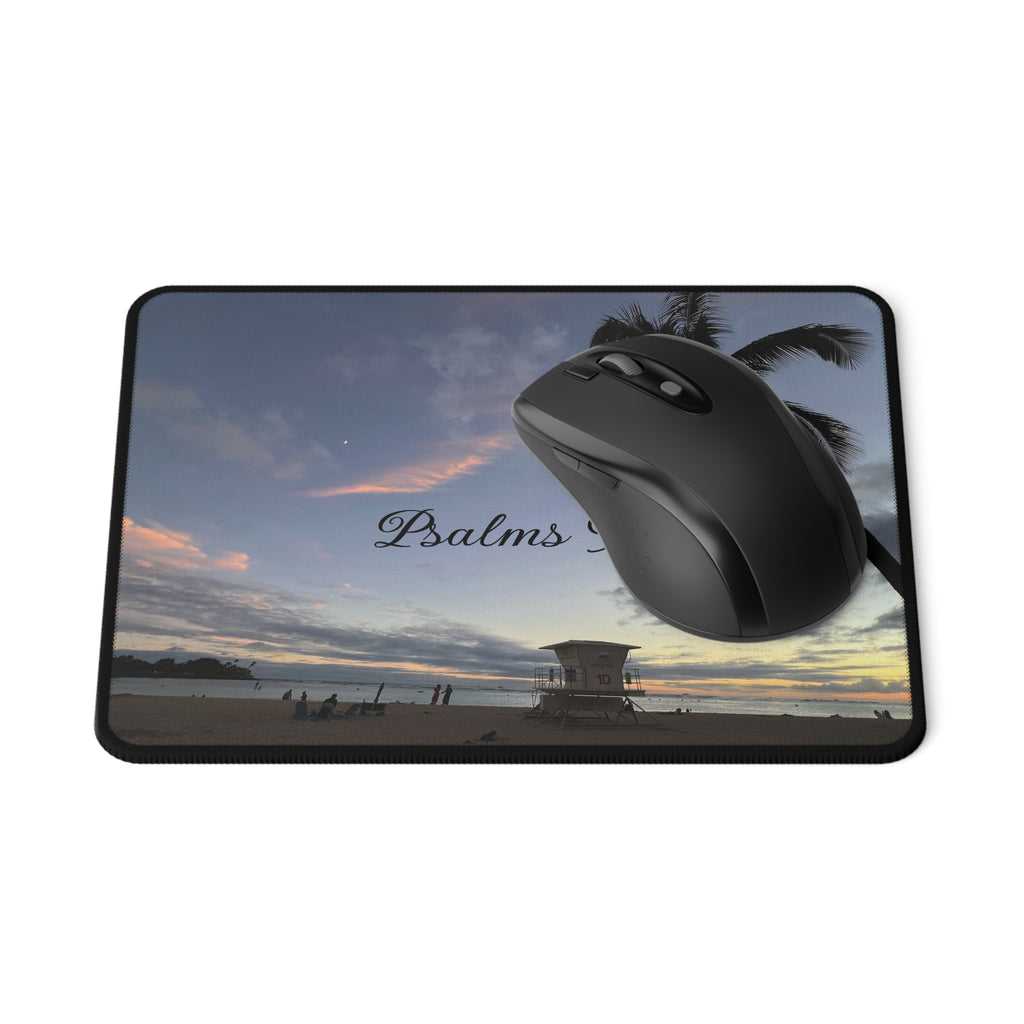 Mouse Pad — 'Psalms 91' Beach Sunset Non‑Slip Gaming Pad