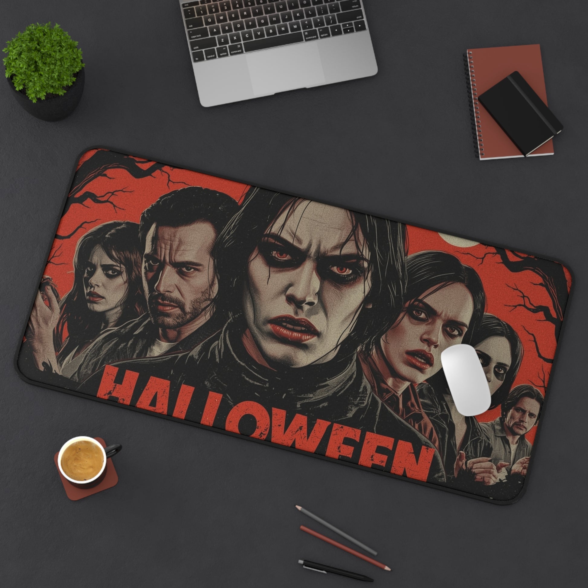 Halloween-Themed Desk Mat for Spooky Workspace Decor