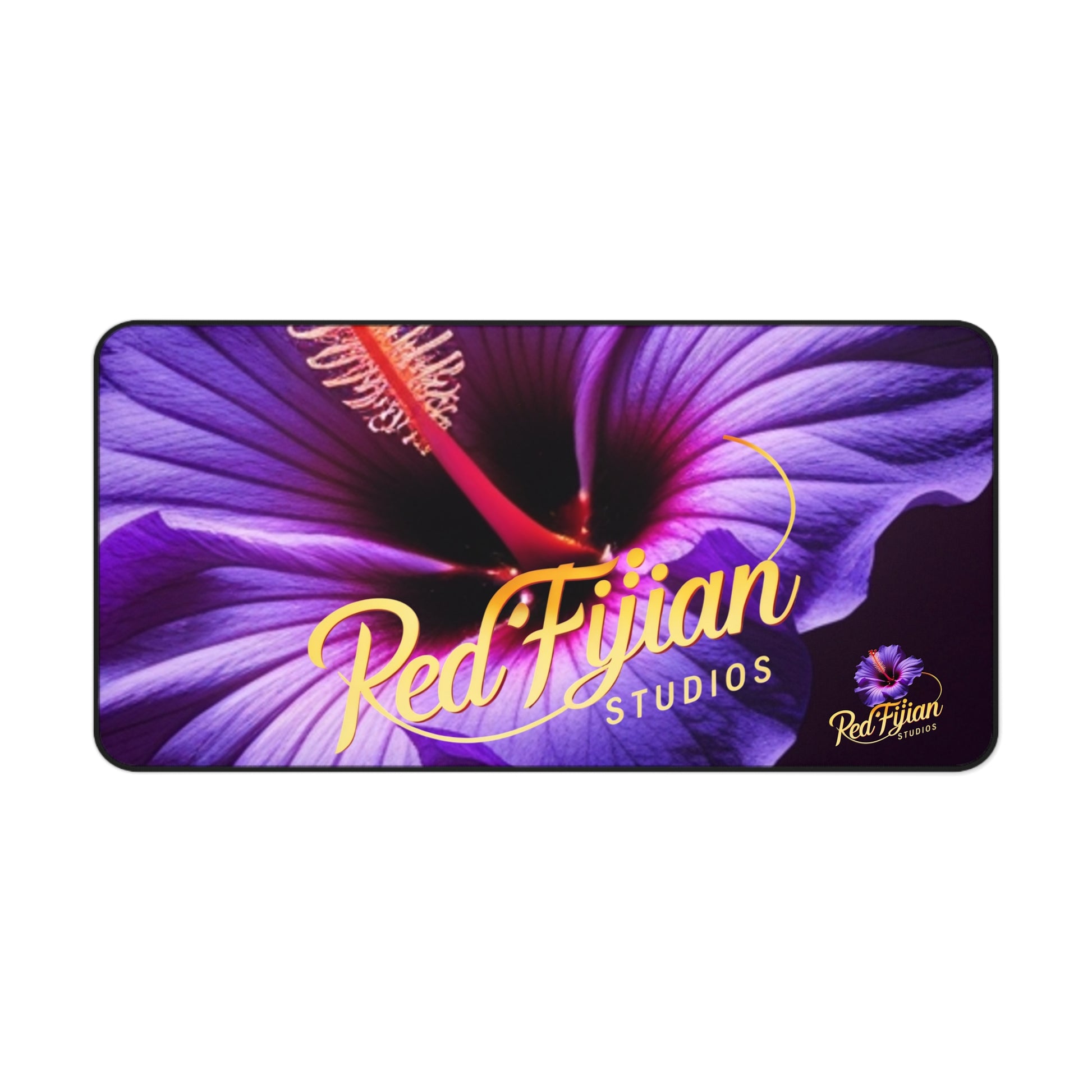 Hibiscus Desk Mat — Red Fijian Studios Floral Mouse Pad