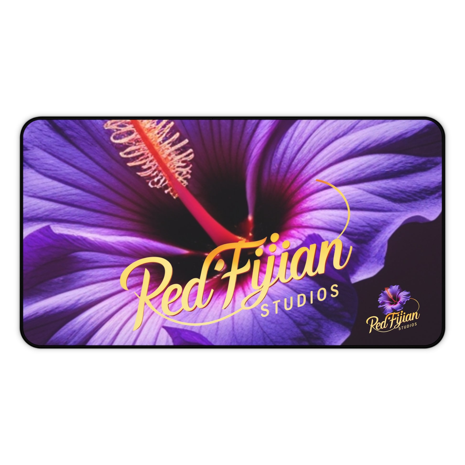 Hibiscus Desk Mat — Red Fijian Studios Floral Mouse Pad