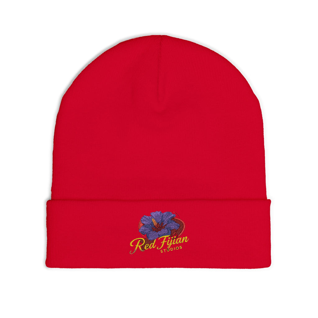 Embroidered Floral Knit Beanie for Stylish Warmth