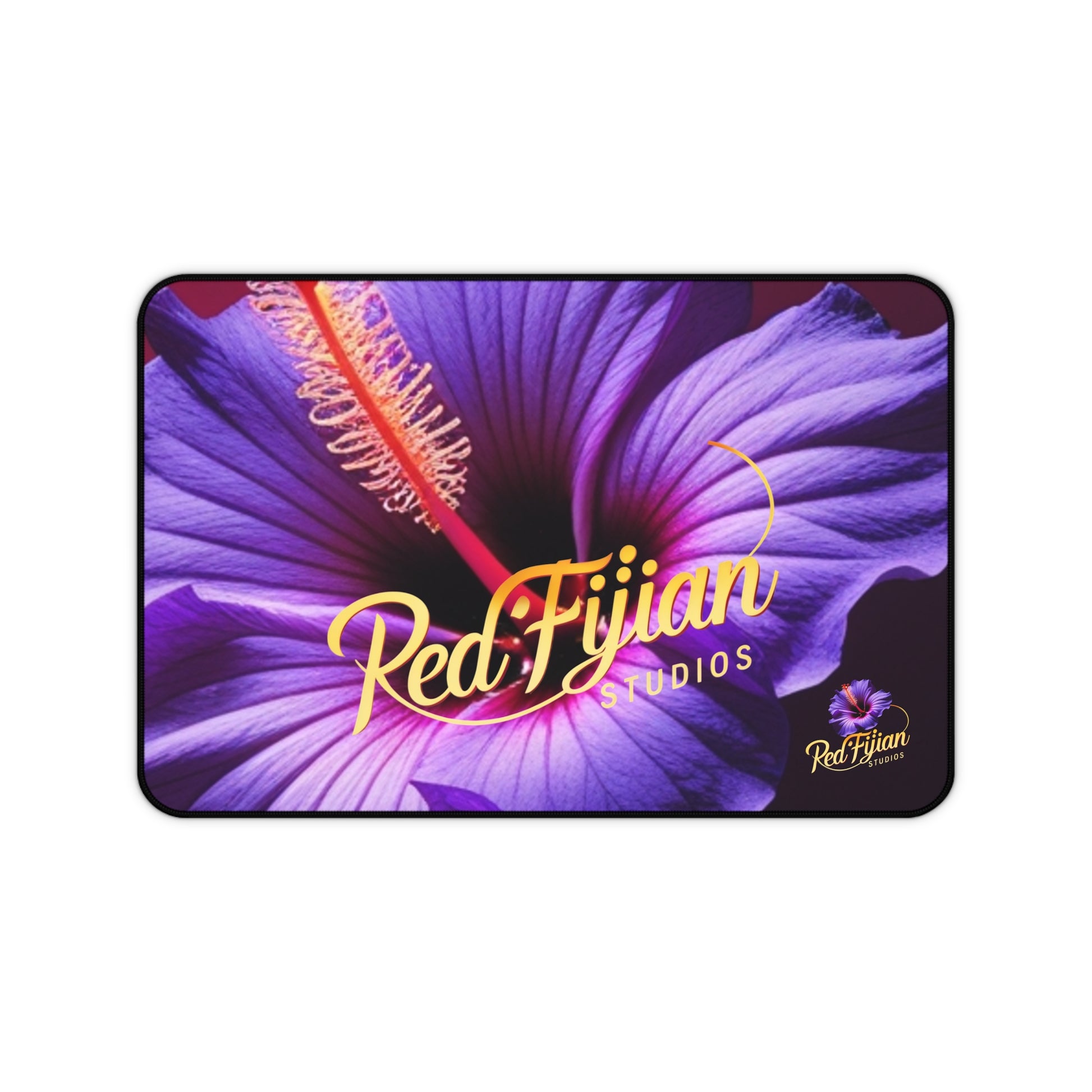 Hibiscus Desk Mat — Red Fijian Studios Floral Mouse Pad
