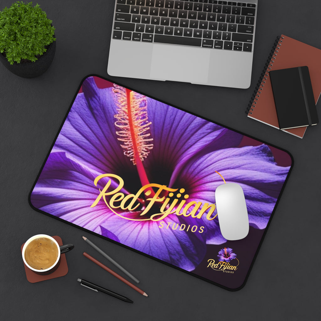 Hibiscus Desk Mat — Red Fijian Studios Floral Mouse Pad